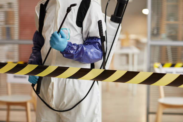 Professional Sewage Cleanup technician working in Farmingdale, NY